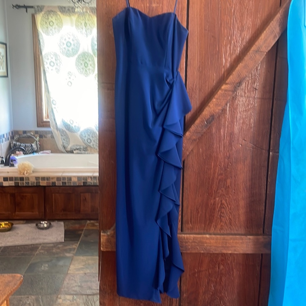 Elegant Navy blue gown.